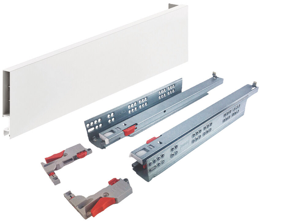 Häfele SLIM BOX Çekmece Sistemi, Tam açılım, Yavaşlatıcılı