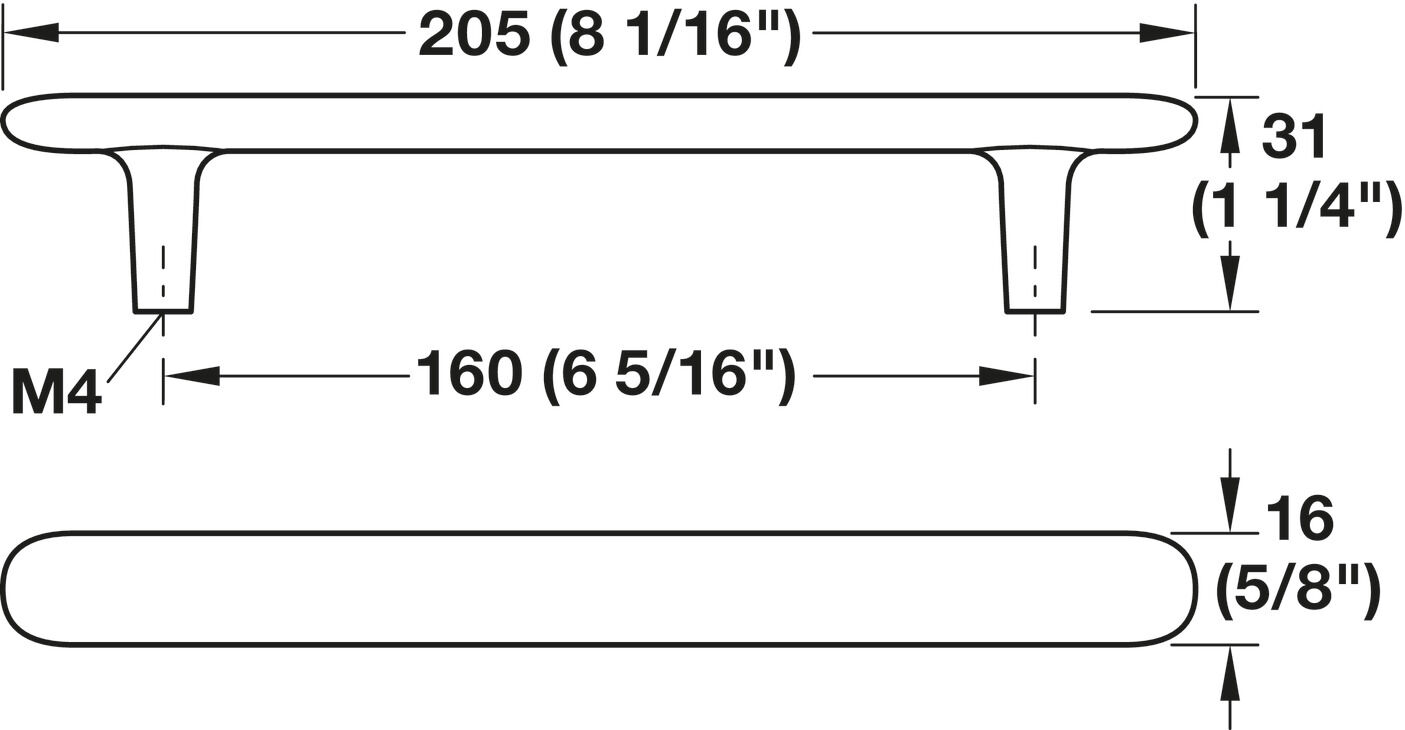 Tabanlı Kol, Häfele Déco H2135, zamak 4