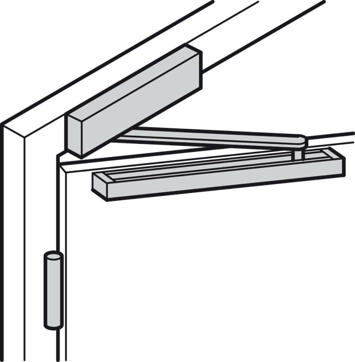 Üst kapı kapatıcı, Startec DCL 84, kılavuz raylı, EN 3 4