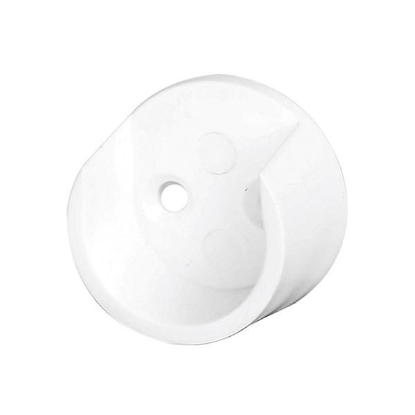 Askı Borusu Flanşı Yuvarlak Mat Beyaz Plastik 25mm