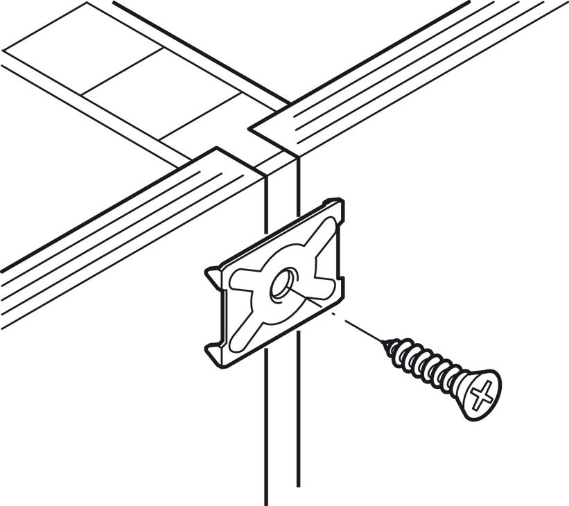 Arka panel bağlantı elemanı, Vidalanarak montaj için 3