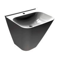 MONOLIT Lavabo,parlak beyaz,550x348mm