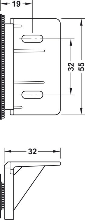 Cırt cırt bağlantı elemanı, Panel, bakım kapağı, arka panel ve bazalar için 3