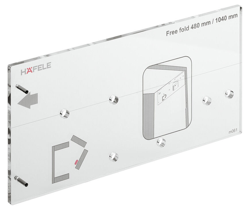 Delik mastarı, Häfele Free Fold