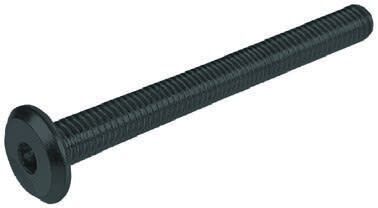 Yassı başlı vida mat siyah M6x35mm