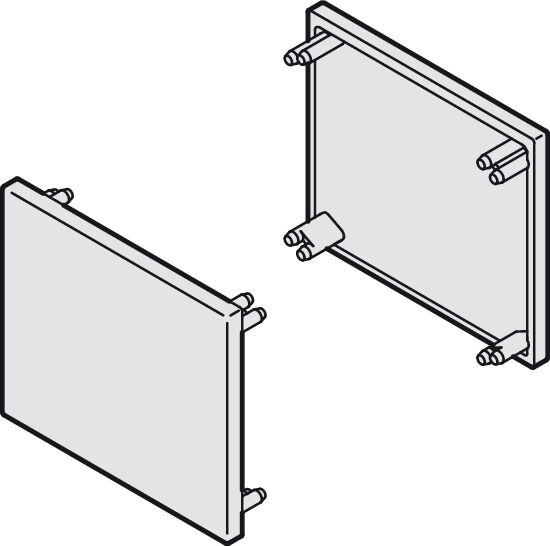 Uç kapak seti, Taşıyıcı ray ve panel için
