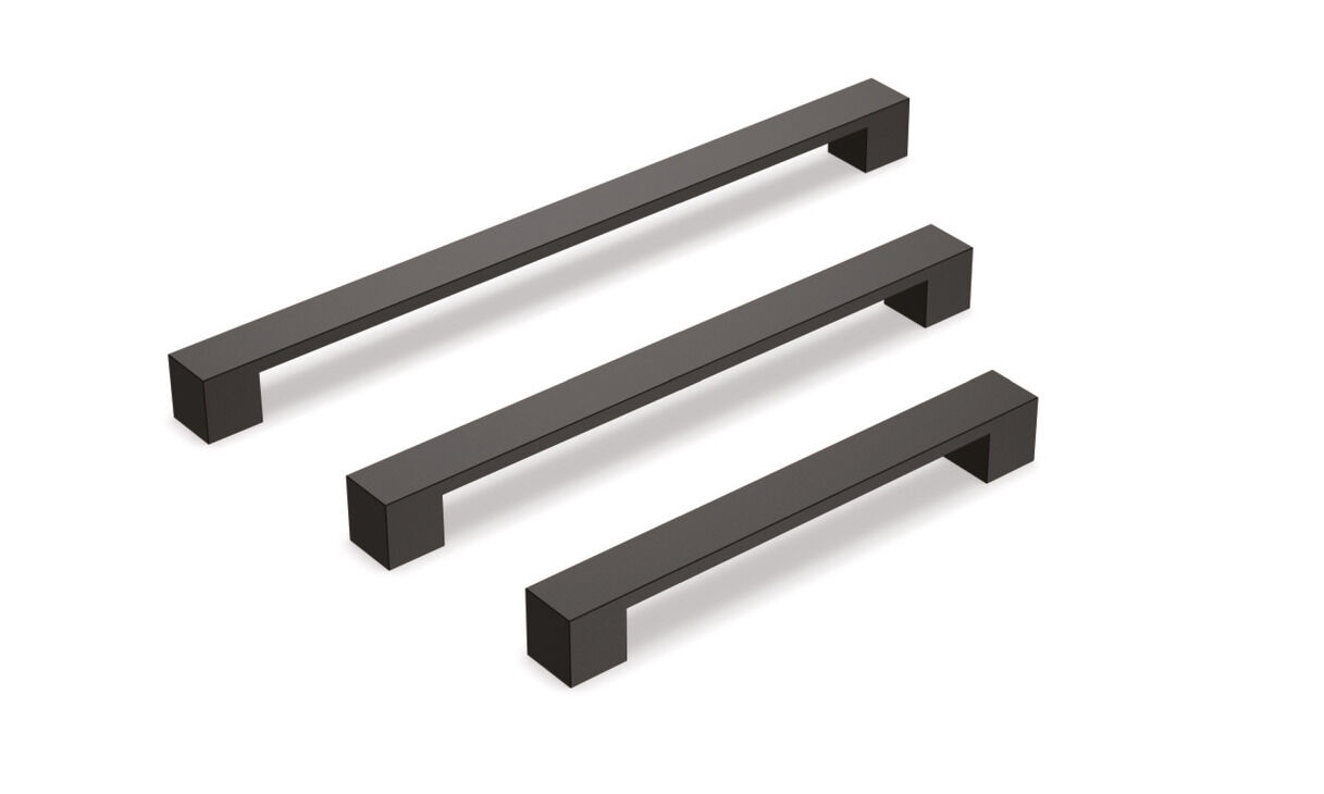 HANNAH II Akslı Kulp Alüminyum - 211x23 mm 20 mm Siyah Mat