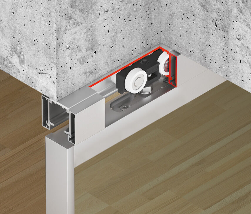 Slido D-Li11 door fra. sil.2.6x1.5m(HxW)