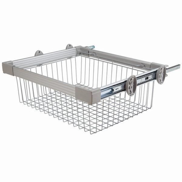 Optima Tel sepet,raylı gri 90cm