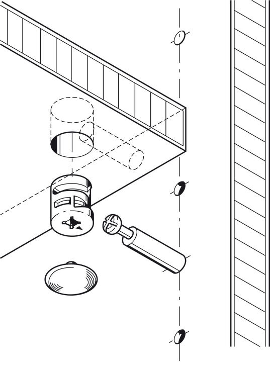 Bağlantı gövdesi, Häfele Minifix® 15, zamak, faturalı 4