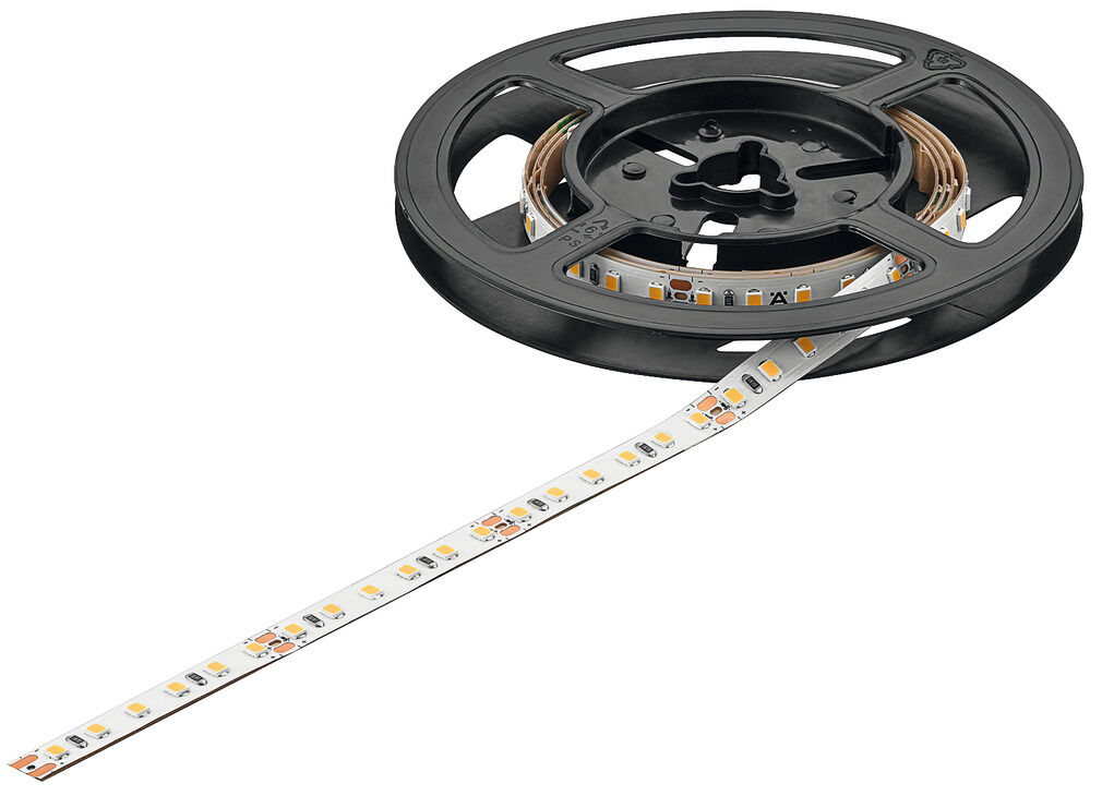 Şerit LED aydınlatma, Häfele Loox5 Eco LED 3074 24 V 8 mm 2 pimli (monokrom), 120 LED/m, 9,6 W/m, IP20