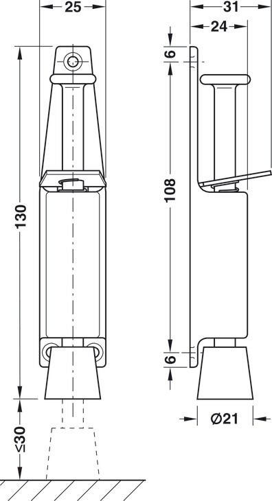 Kapı stoperi, Startec, hareket 30 mm 3