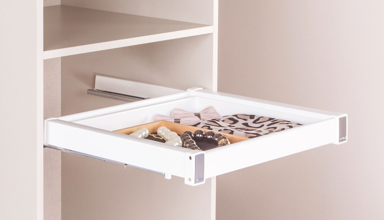 Aksesuar Çekmecesi, HÄFELE SELECT, Tam Açılım Yavaşlatıcılı Gizli Ray