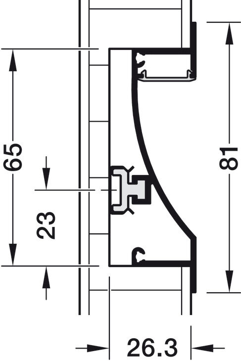Montaj tabanı, 5103 profili için 2