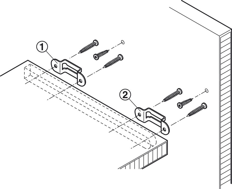 Bağlantı parçası, itilerek geçirme için, raflar için 3