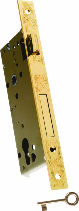 Metal Dilli Gömme Kapı Kilidi, HÄFELE REVERT 01, CB (Oda Tipi), 60 mm Seren Mesafeli