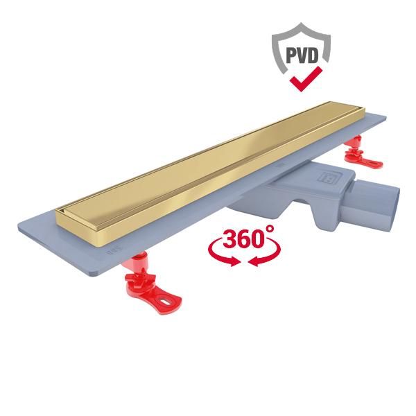 FLOWLINE Duş kanalı,Ø50,400mm,p.altın