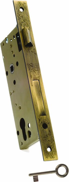 Metal Dilli Gömme Kapı Kilidi, HÄFELE REVERT 01, WC (Banyo Tip), 60 mm Seren Mesafeli
