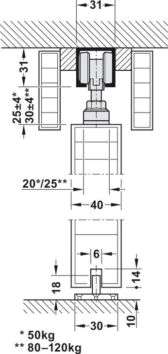Kayar kapı donanımı, 120A 4