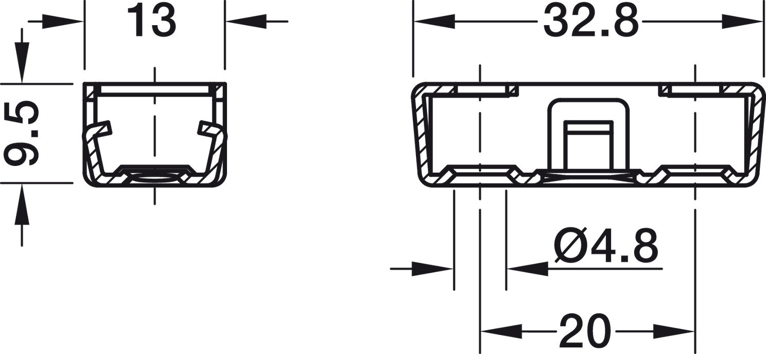 Bağlantı elemanı, RV/U-T3 iç eleman, ±1,5 mm 3