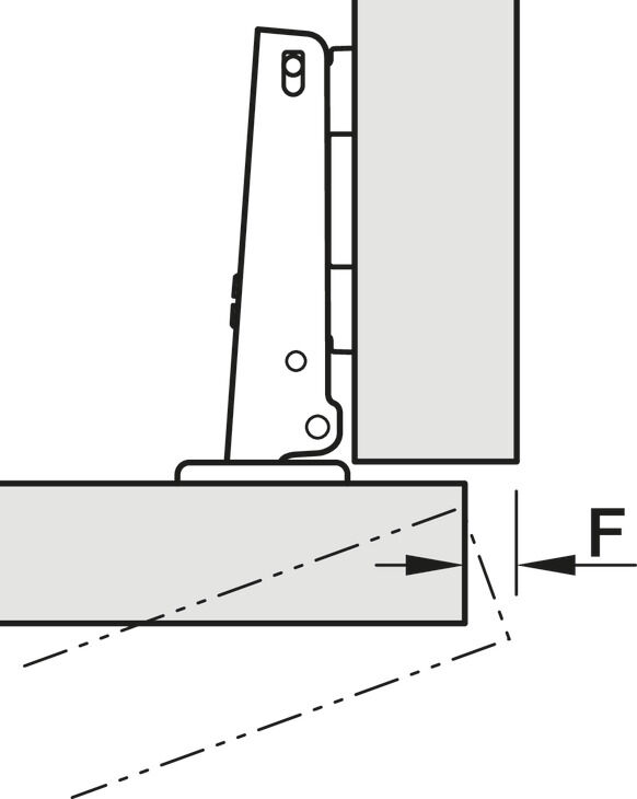 Gizli Menteşe, Häfele Metalla 510 A/SM 94° 4