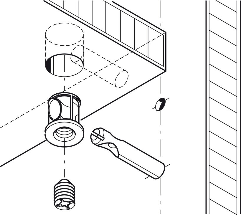 Çektirme mili, HÄFELE STABLOFIX, Çelik, Galvanizli, ⌀ 7,5 mm Matkap Deliği İçin 4