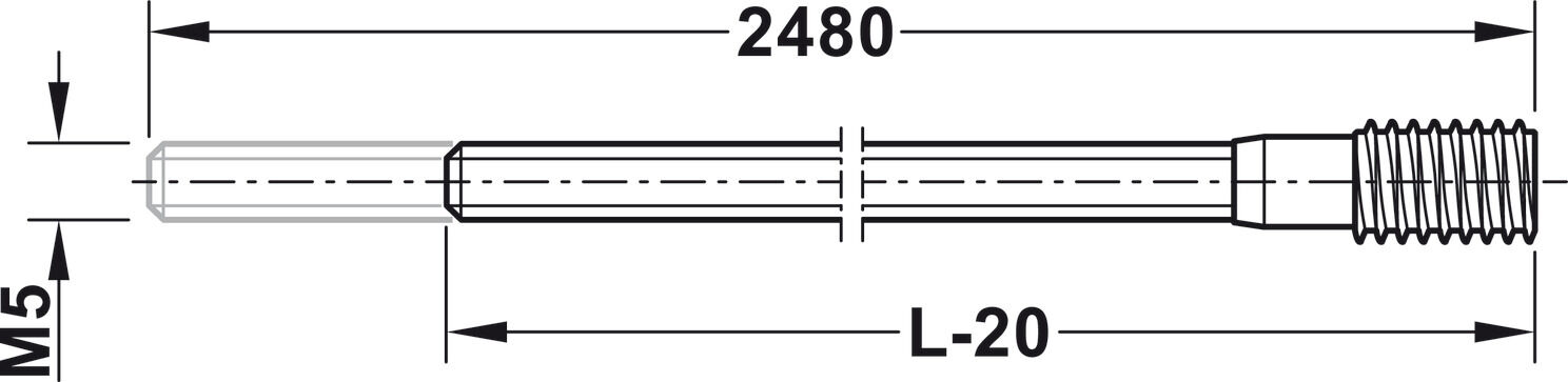 Gergi Bağlantı Parçası, Häfele Slido F-Handle26 için 2
