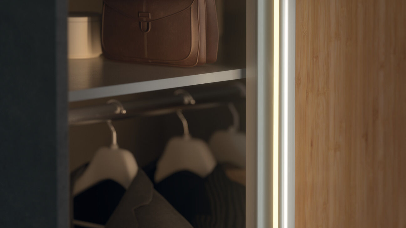 Kulp Profili, Häfele Slido F-Handle26 A3 LED, alüminyum, kayar kapılar için 3