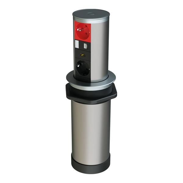 STEP II Priz Bas-Aç 2xPriz2xUSB Mat Krom