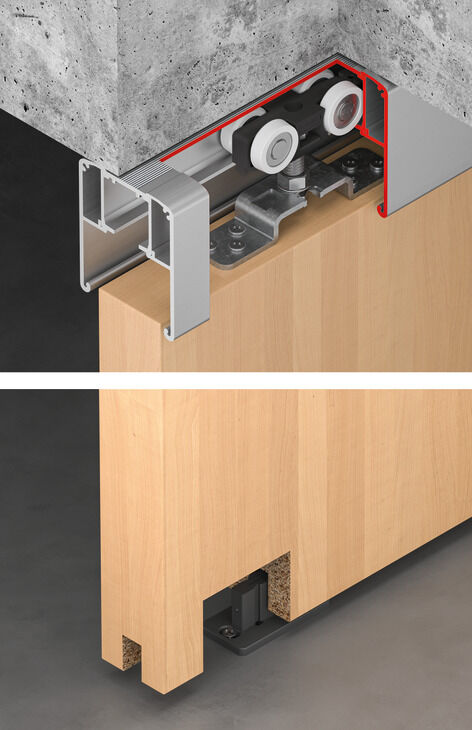 Kayar kapı donanımı, Häfele Slido D-Line11 160P, set