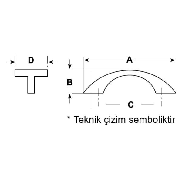 LIBERTY Mobilya Kulpu Nikel 128mm