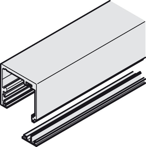 Taşıyıcı ray seti, entegre tavan montajı için, Häfele Slido D-Line12