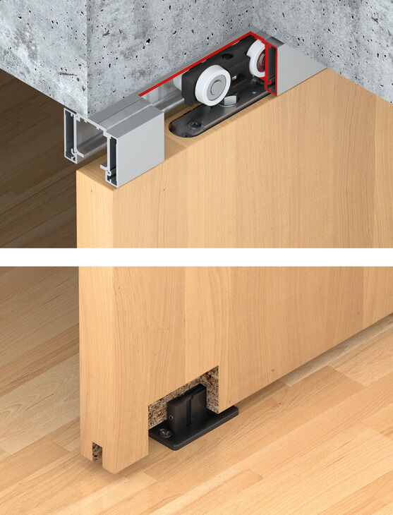 Kayar kapı bağlantı parçası, Häfele Slido D-Line11 160C, set