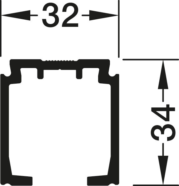 Tekli Taşıyıcı Ray, Önceden Delinmiş, G x Y: 32 X 34 Mm