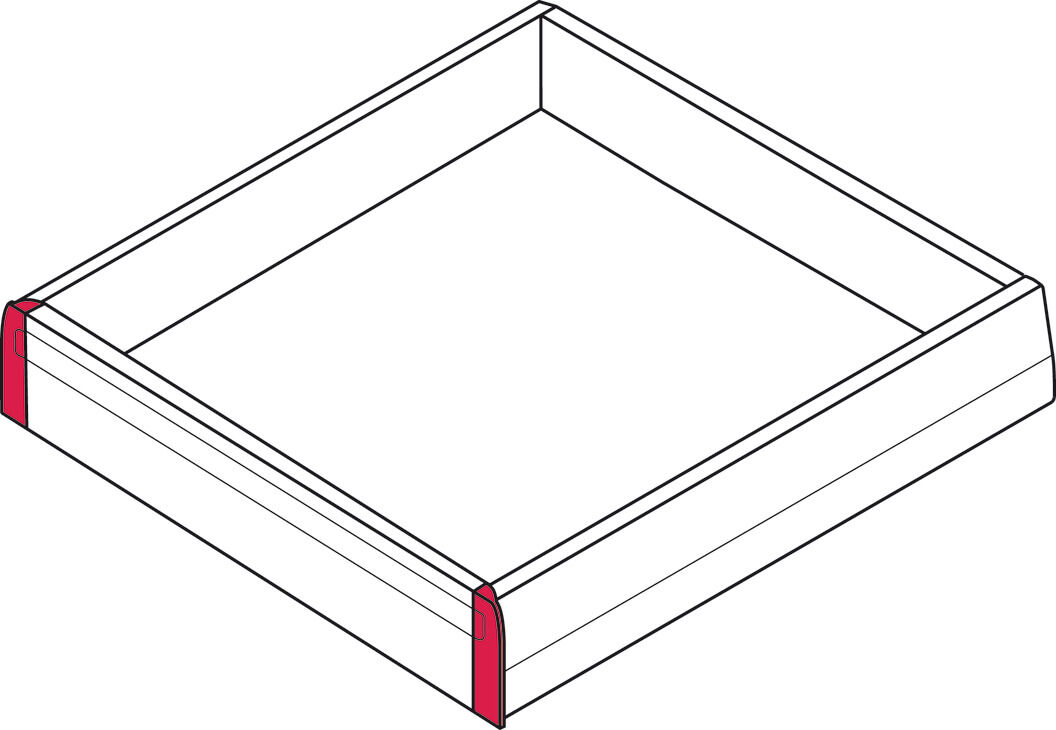 Panel tutucu, iç çekmece için, sistem bileşeni Ⓔ 2