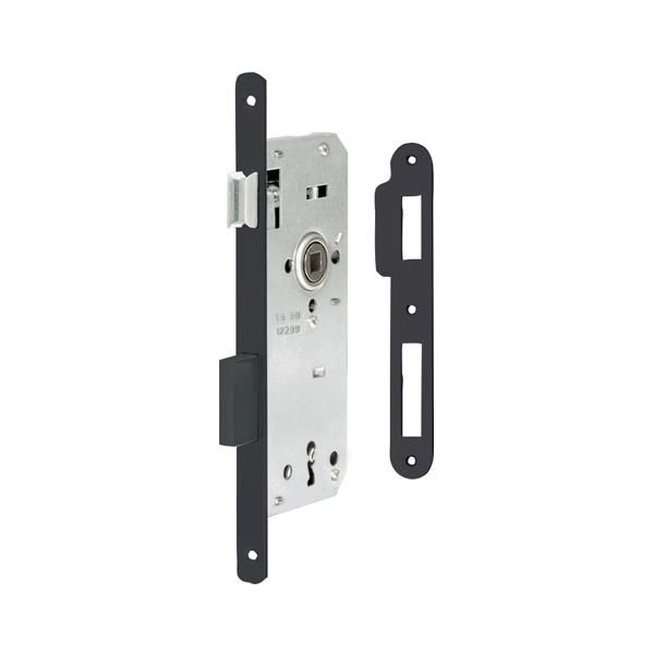 H40.01 Gömme Kapı Kilidi Oda Tipi Mat Siyah 40/18mm