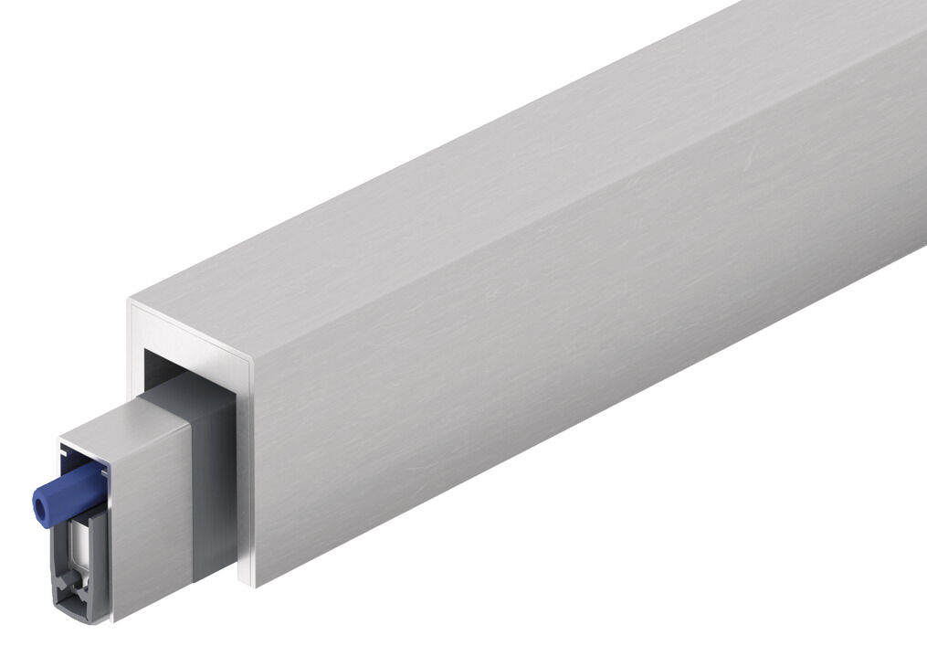 Door seal alu.black/silicone 960mm