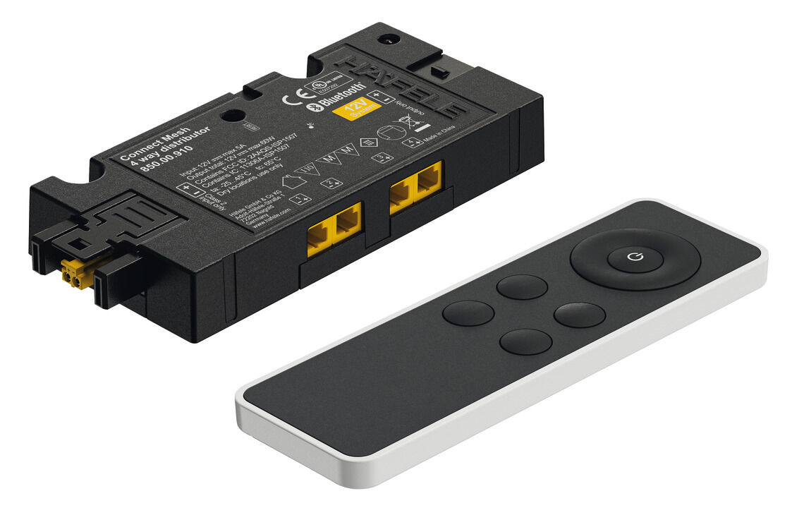 4 yollu dağıtıcı (1 kanallı), Häfele Connect Mesh Eco 12 V 2 kutuplu (monokrom)