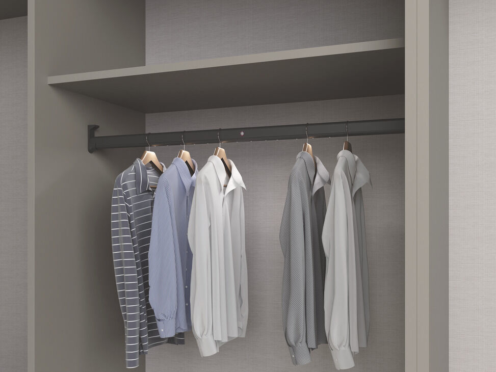 LED Işıklı Askı Borusu, HÄFELE DRESS LINE, Pilli, Hareket Sensörlü, Alüminyum