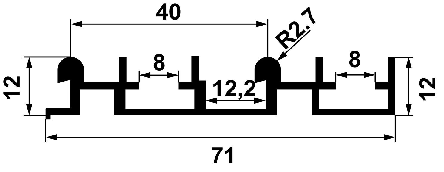 Ahşap Kayar Kapak Ray, HÄFELE PRIME 90 II, Üst Ray, Alüminyum