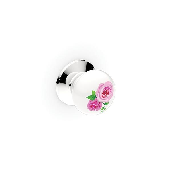 ROZE Düğme Kulp Parlak Krom